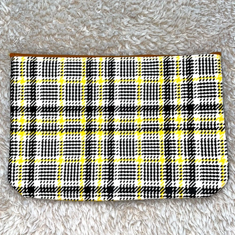 Ipsy Brown Faux Leather Button Snap Makeup Bag Pouch September 2021 Exclusive